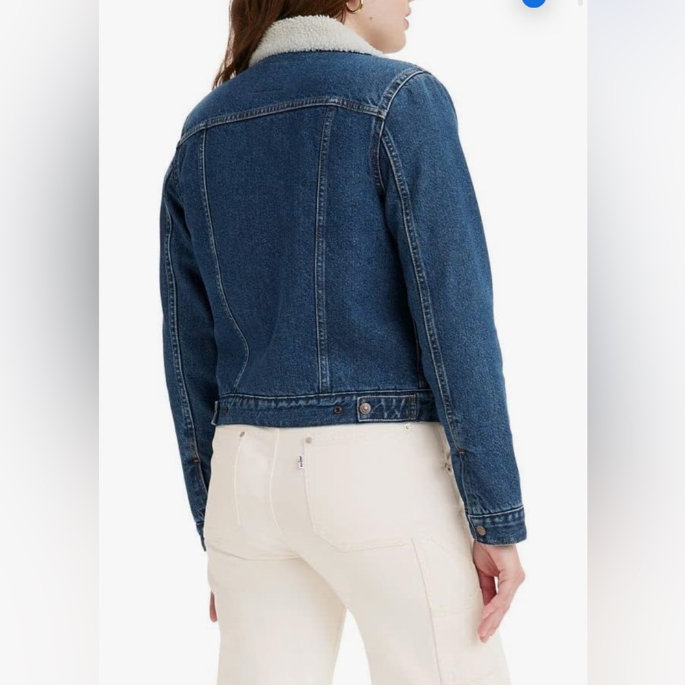 Levi's Women's Original Sherpa Reversible Trucker Jacket-Size M - Picture 2 of 15